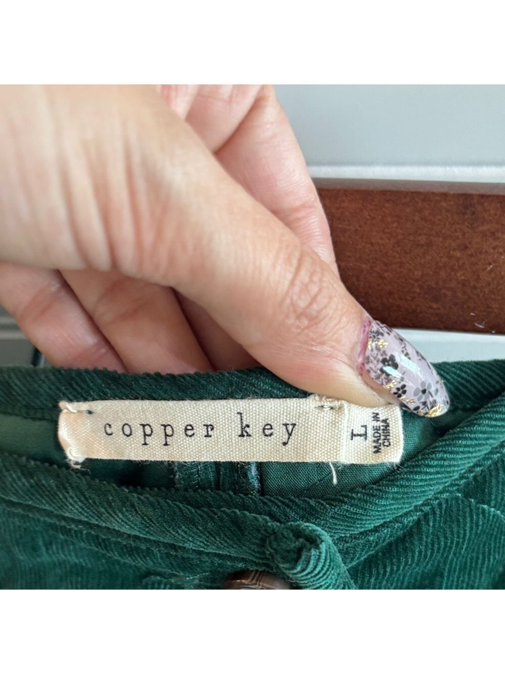 Copper Key Dark Green Quilted Mini Skirt - Picture 5 of 5